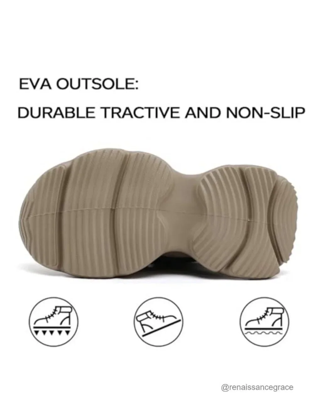 Women's Chunky Wedge Walking Shoes Lace-Up Platform Comfort Slip-Resistant